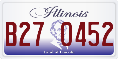 IL license plate B270452
