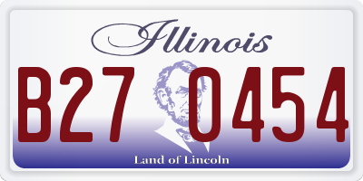 IL license plate B270454