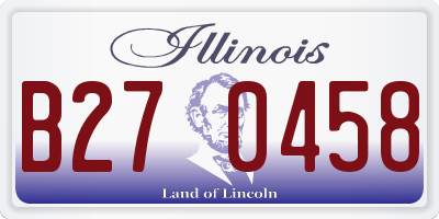 IL license plate B270458