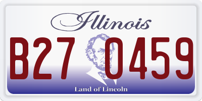 IL license plate B270459