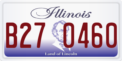 IL license plate B270460