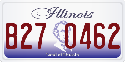 IL license plate B270462