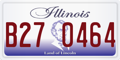 IL license plate B270464
