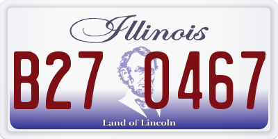 IL license plate B270467