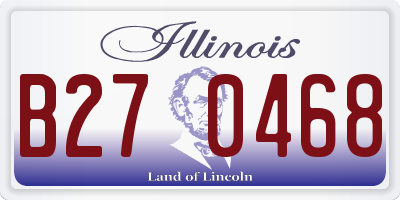 IL license plate B270468