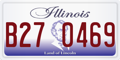 IL license plate B270469
