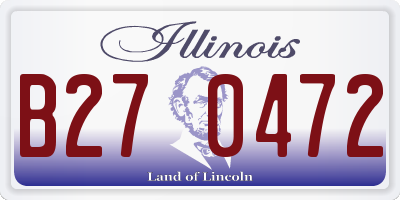 IL license plate B270472