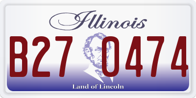 IL license plate B270474