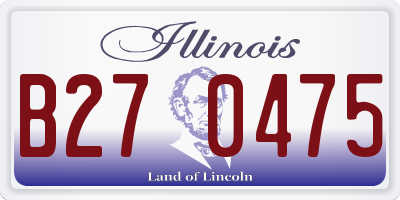 IL license plate B270475