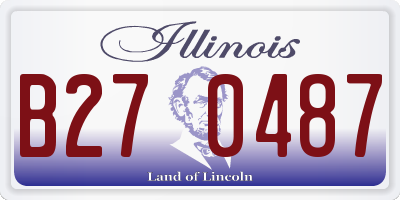 IL license plate B270487