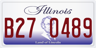 IL license plate B270489