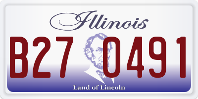 IL license plate B270491