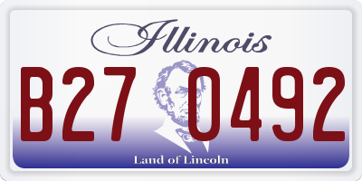 IL license plate B270492