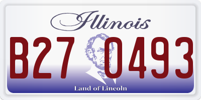 IL license plate B270493