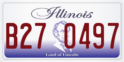 IL license plate B270497