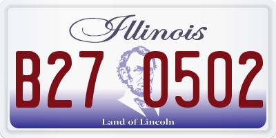 IL license plate B270502