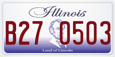 IL license plate B270503