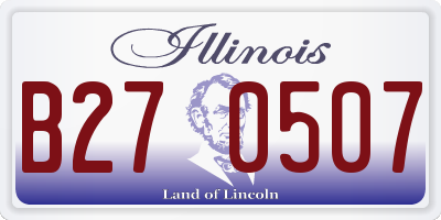 IL license plate B270507