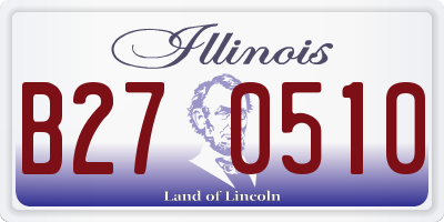 IL license plate B270510