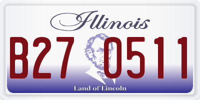 IL license plate B270511