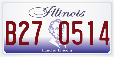 IL license plate B270514