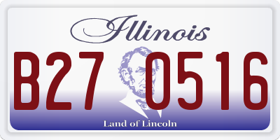 IL license plate B270516