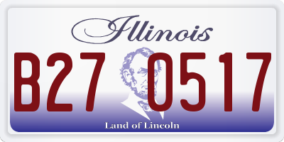 IL license plate B270517