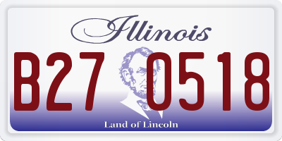 IL license plate B270518