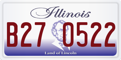 IL license plate B270522