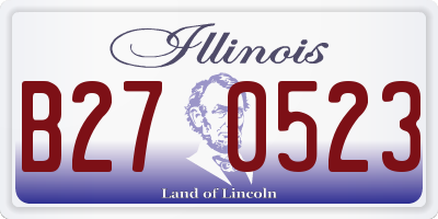 IL license plate B270523