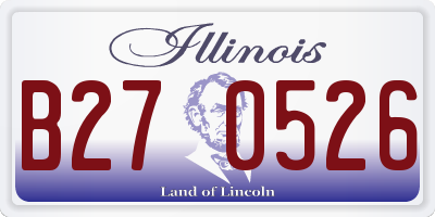 IL license plate B270526