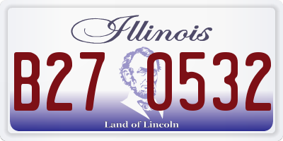 IL license plate B270532