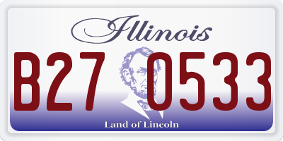 IL license plate B270533
