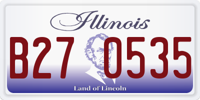 IL license plate B270535