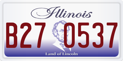 IL license plate B270537