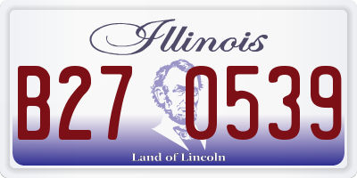 IL license plate B270539