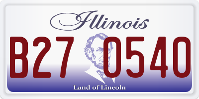 IL license plate B270540