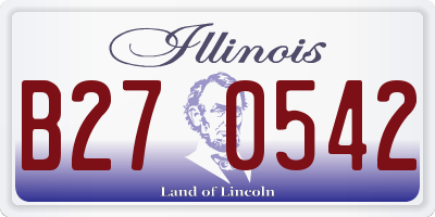 IL license plate B270542