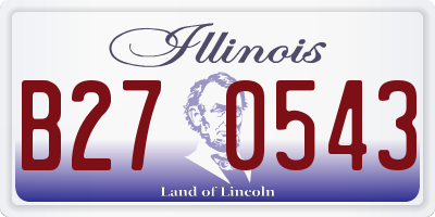 IL license plate B270543