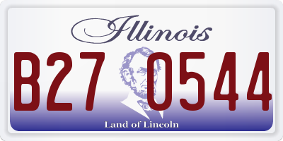 IL license plate B270544
