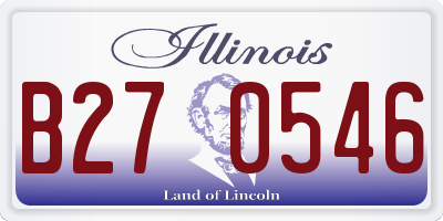 IL license plate B270546