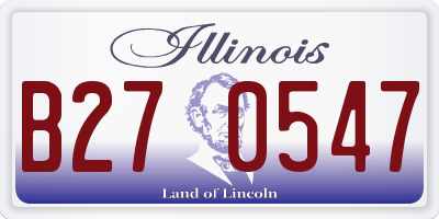 IL license plate B270547