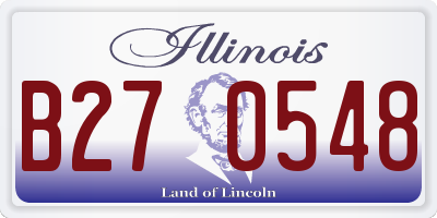IL license plate B270548