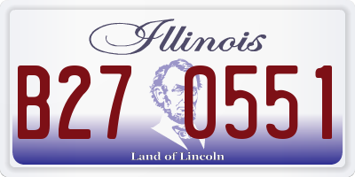 IL license plate B270551