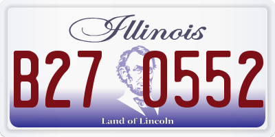IL license plate B270552