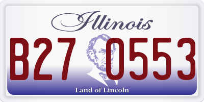 IL license plate B270553