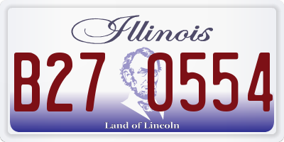 IL license plate B270554