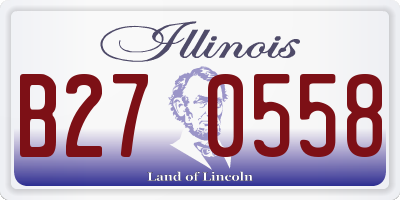 IL license plate B270558