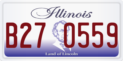 IL license plate B270559
