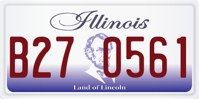 IL license plate B270561